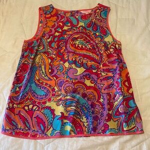 Lilly Pulitzer Feelin Groovy Iona Tank - 100% Silk
